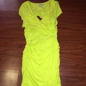 Lime cut out dress