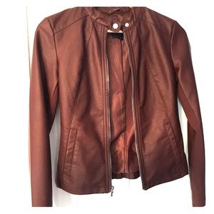 Express brown leather jacket