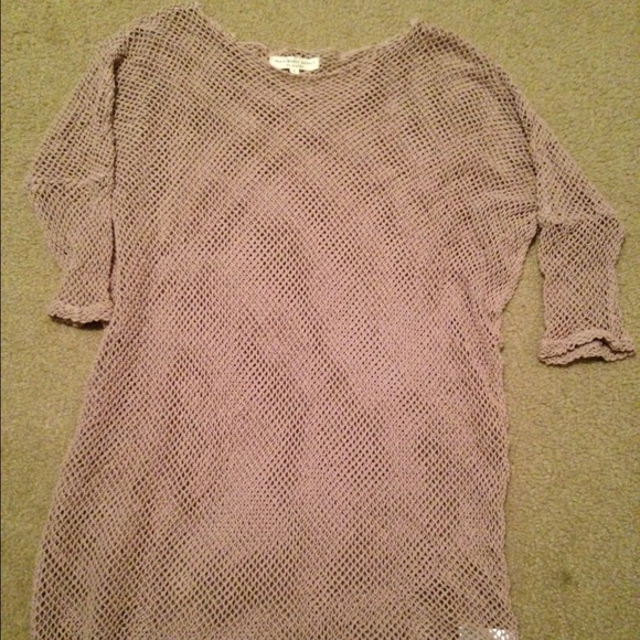 Muted pink mesh cover up/dress