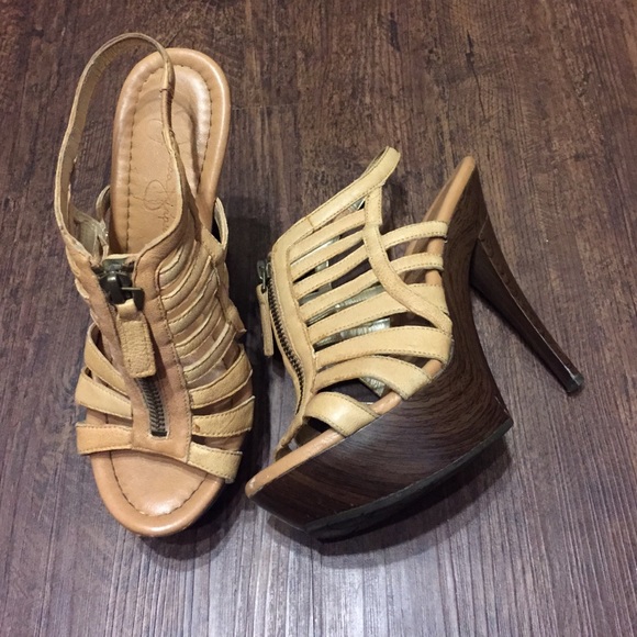 Jessica Simpson Shoes - Nude Caged Jessica Simpson Heals