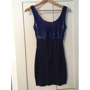 Blue Forever 21 bodycon dress with sequins