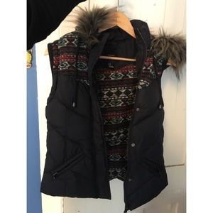 Forever 21 Fur hoodie Vest
