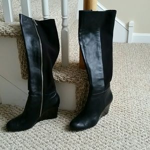 Micheal kors knee length boots black