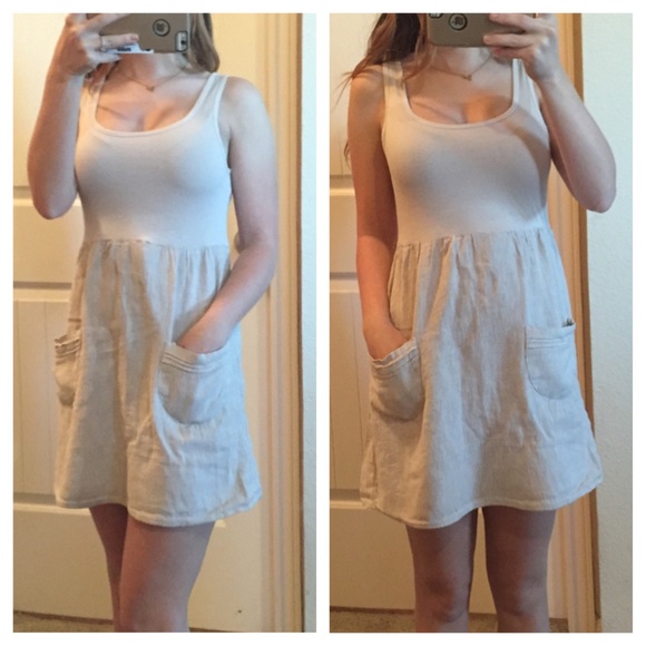 Pins & Needles Dresses & Skirts - Beige Linen Mini Dress