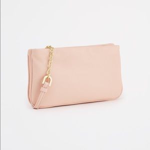 Ann Taylor Crossbody wristlet nude bag