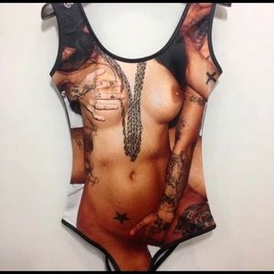 One piece shirt/ leotard style