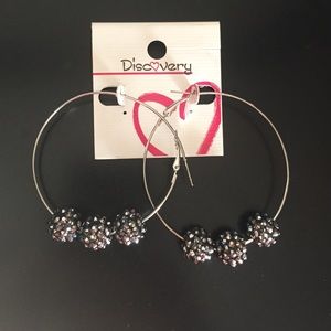 NWT Beaded Hoop Earrings