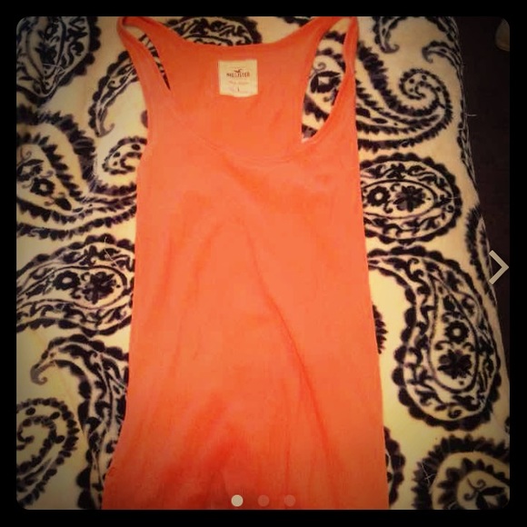 Large orange hollister tank top