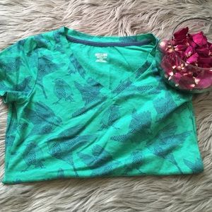 Mossimo teal printed vneck