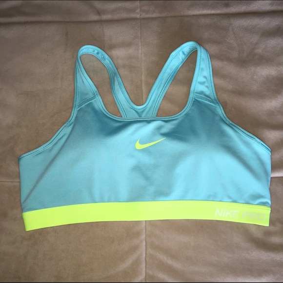neon sports bra nike