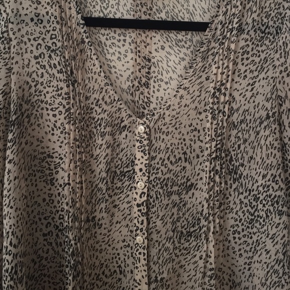 Sheer print blouse