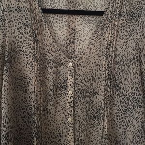 Sheer print blouse