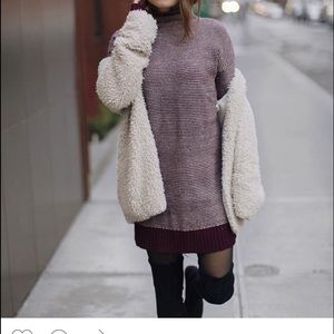 American Eagle striped turtleneck sweater dress