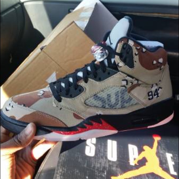 Supreme X Jordan 5 Collab | Desert Camo