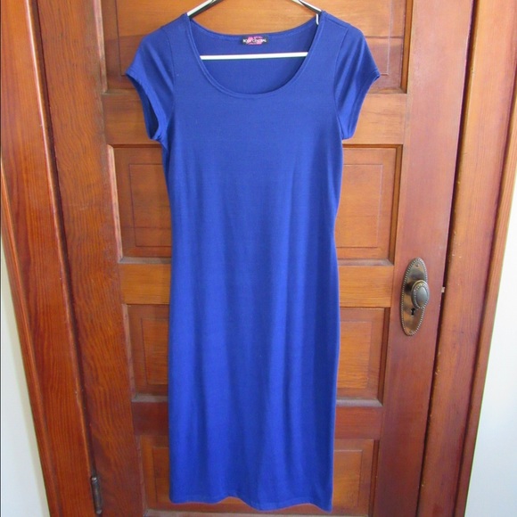 Blue midi dress
