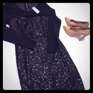 Gorgeous sparkly sequin black dress forever21