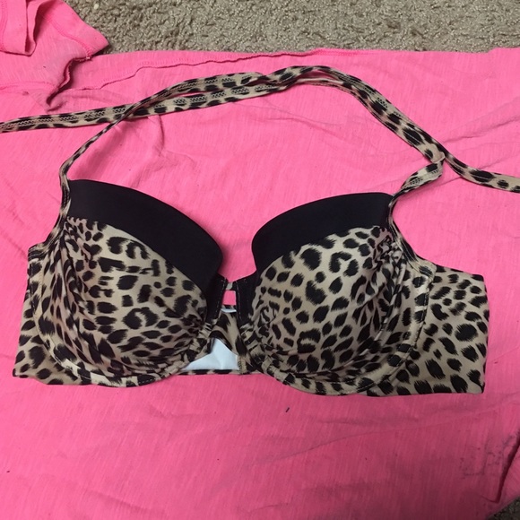 Leopard print swim top! Never worn!