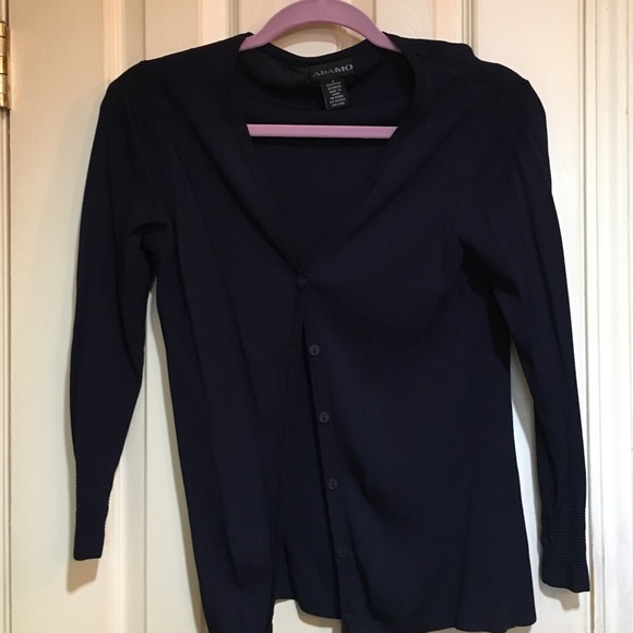 Adamo Size S Blue Three Quarter Sleeve Cardigan
