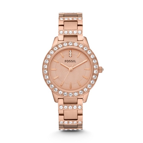FOSSIL rose-tone stainless steel watch