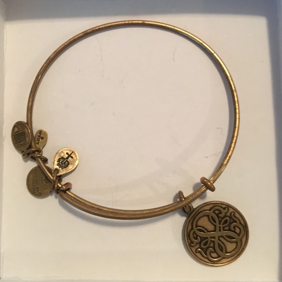 Alex and Ani "path of life" gold bangle