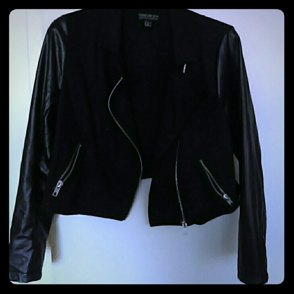 Black leather jacket