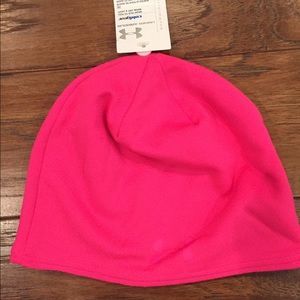 Under Armour pink beanie