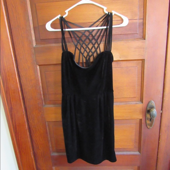 Strappy velvet dress