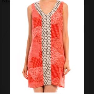 Multi print shift dress