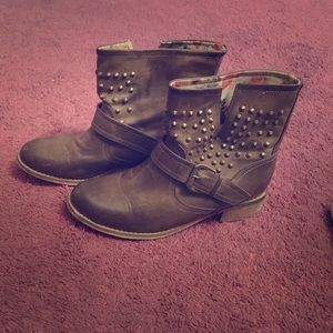 Brown Studded Boots