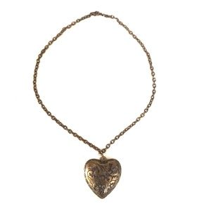 Bronzed heart locket