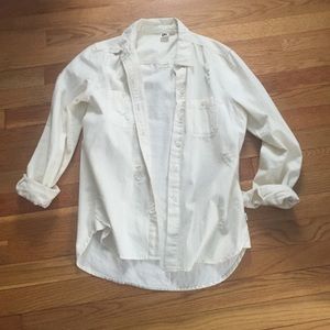 White button down