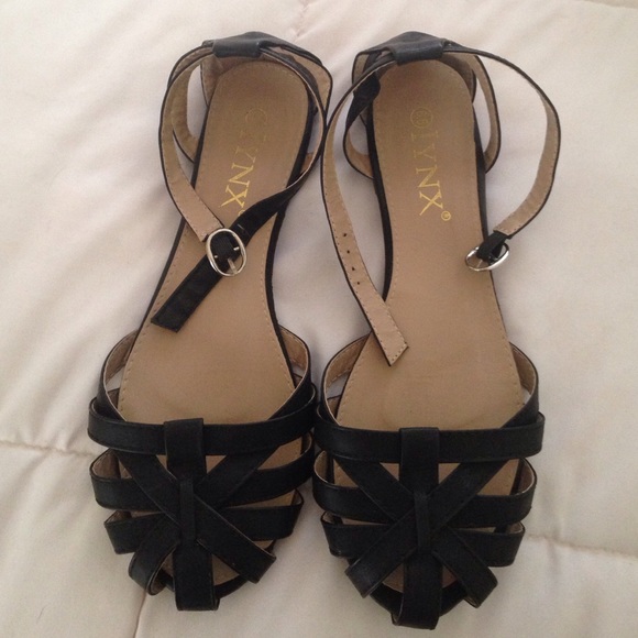 Black strappy sandals