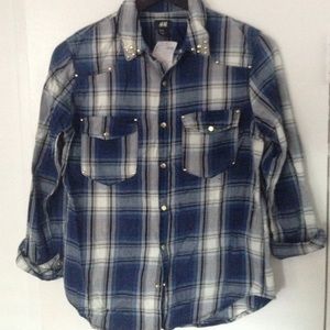 ‼️Sale‼️Plaid Blue Shirt