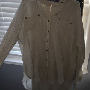 Free People button up collared shirt
