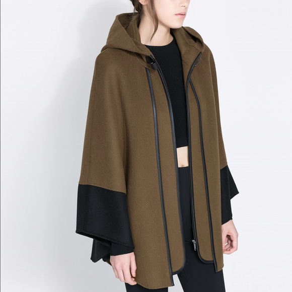 Zara brown and black cape. Medium.