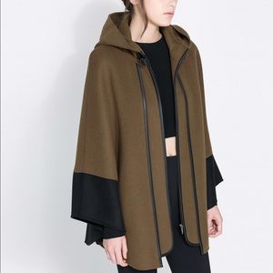 Zara brown and black cape. Medium.