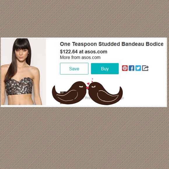One tea spoon festival studded bandeau bodice