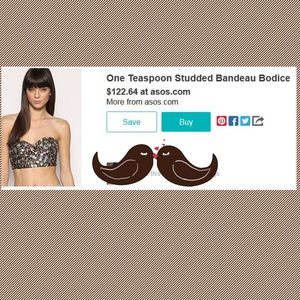 One tea spoon festival studded bandeau bodice