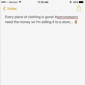 No more clothes in my closet