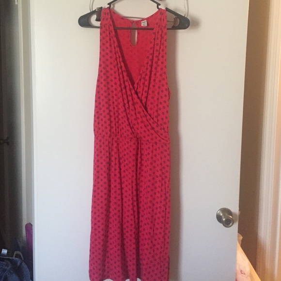Super cute pink and navy summer dress