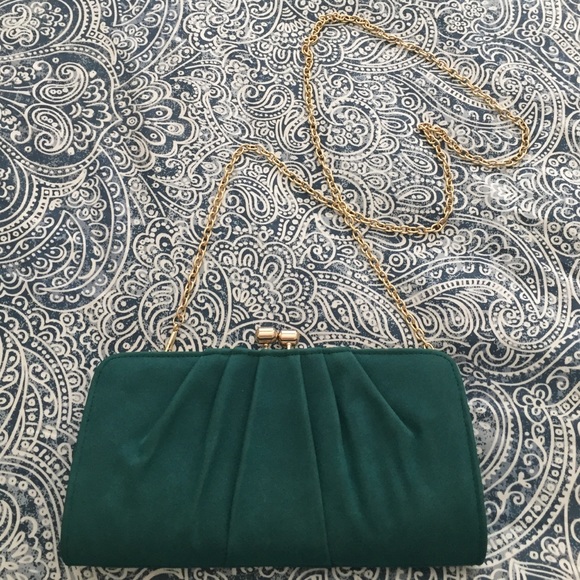 Miztique Handbags - Emerald Green Handbag/clutch