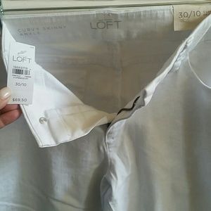 NWT Loft white curvy skinny ankle jeans
