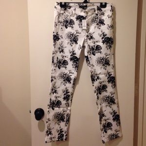 White House Black Market Patterned Ankle jeans