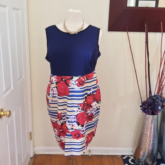 Eloquii Dresses & Skirts - Eloquii Rose Print Dress- Brand New w/ Tags
