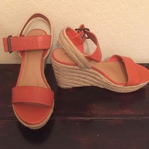 Kohl's Orange Espadrille Wedge