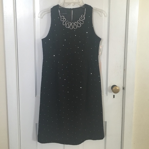 Black Tweed Sleeveless Dress
