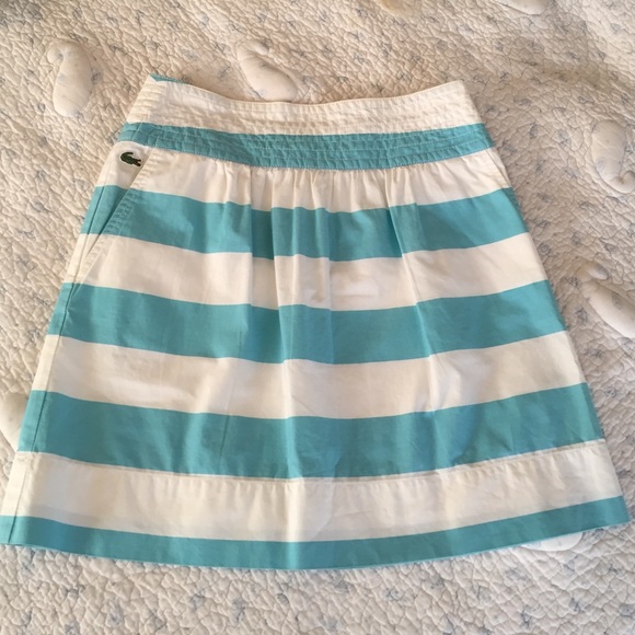 Lacoste striped mini skirt, perfect for spring!