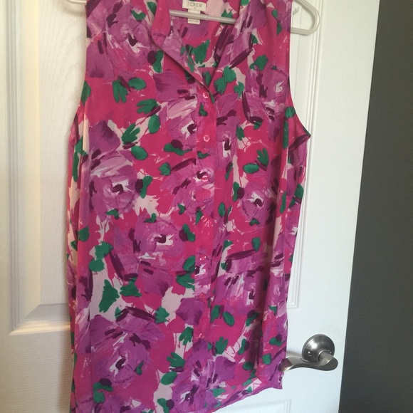 Jcrew sleeveless blouse