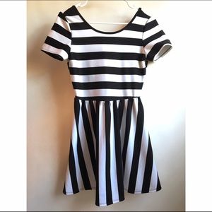 NastyGal Striped Skater Dress