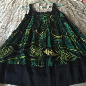Bebe S dress green 2 layer short dress